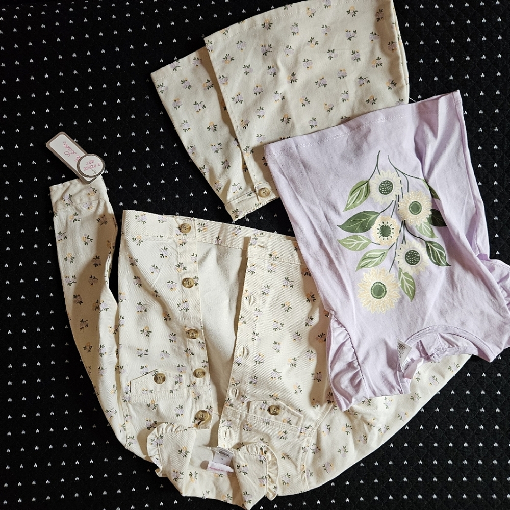 3 piece Girls Skort Jacket Shirt